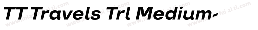 TT Travels Trl Medium字体转换